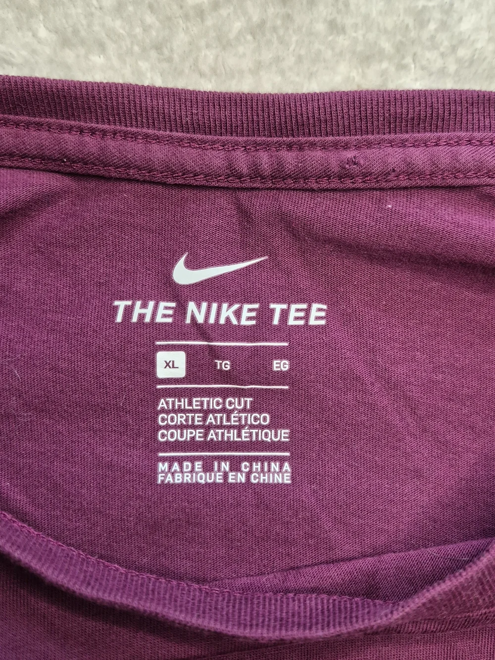Nike Men's Long Sleeve Burgundy RF Logo Tee